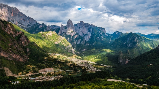 甘南藏族自治州-甘肃-村庄-自然-风景 图片素材