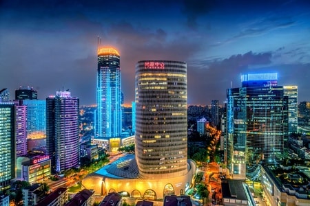 70周年摄影大赛-70周年城市-夜景-爬楼-上帝视角 图片素材