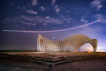 海边-司南鱼-南汇嘴-建筑-上海 图片素材