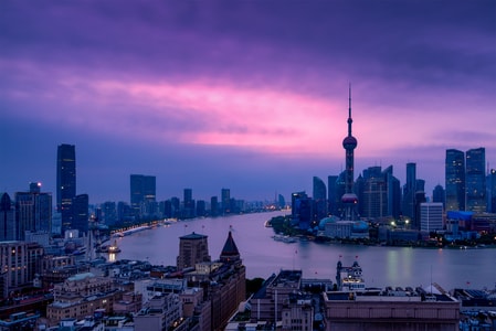 70周年摄影大赛-70周年城市-上帝视角-太阳-高楼大厦 图片素材
