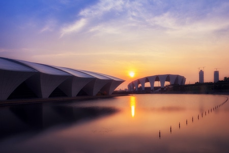 城市-上海-水面-建筑-水面 图片素材