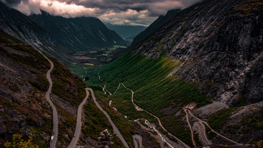 风光-氛围-旅行-挪威-道路 图片素材