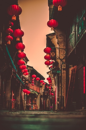 氛围-色彩-风光-旧色时光-老街 图片素材