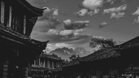 旅行-风光-氛围-黑白-丽江 图片素材