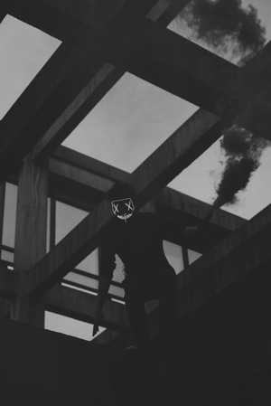 人物-风景-烟雾-男人-男性 图片素材