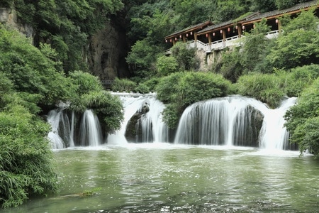 贵阳-风光-风景-河流-瀑布 图片素材