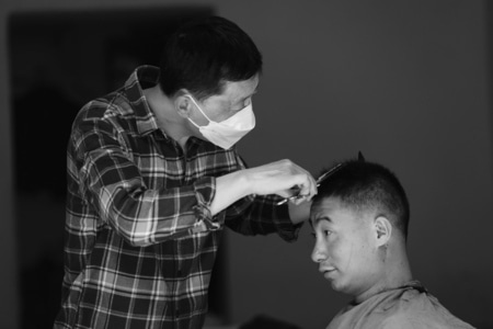 城市街景-成都-顾客-理发师-男人 图片素材
