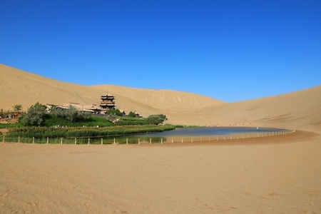 旅行-风光-敦煌-月牙泉-水面 图片素材