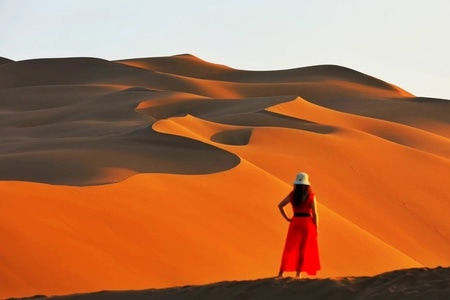 风光-新疆-库木塔格沙漠-风景-风光 图片素材
