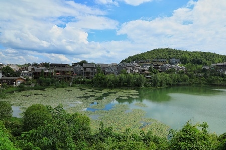 风光-远眺青岩古镇-青岩古镇-风光-风景 图片素材