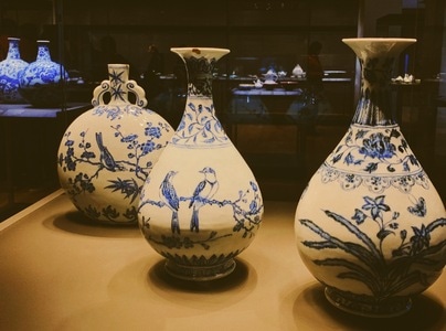 记录-手机摄影-青花瓷-瓷器-展品 图片素材