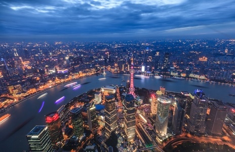 航拍-海滨-夜景-城市-建筑 图片素材