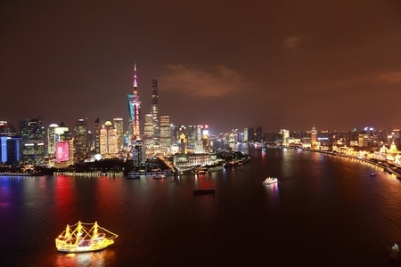 航拍-夜景-城市-建筑-高楼 图片素材