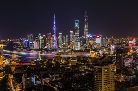 航拍-夜景-城市-建筑-高楼 图片素材