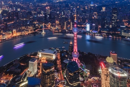 航拍-夜景-城市-建筑-高楼 图片素材