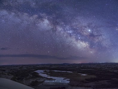 星空-银河-沙漠-湖泊-无人区 图片素材