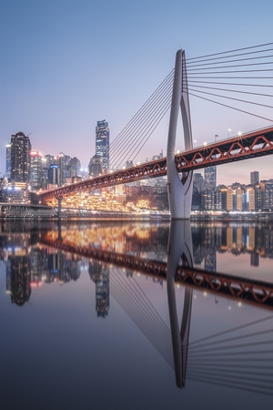 建筑-旅游-建筑-桥梁-千厮门大桥 图片素材