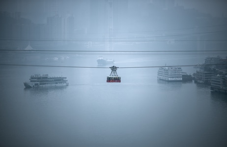 水-船-索道-索道-长江 图片素材