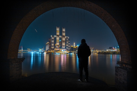 船-水-建筑-人像-男人 图片素材