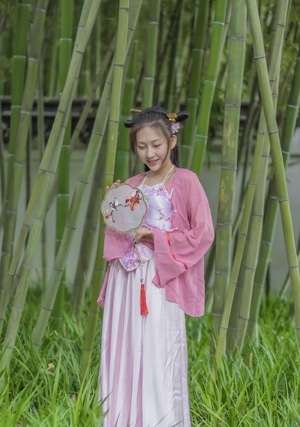 人像摄影-模特-人像-美女-庭院 图片素材