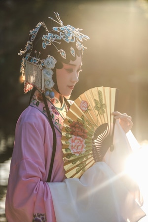 人像-昆曲-苏州园林-女性-女人 图片素材