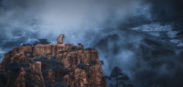 色彩-后期-风光-黄山-雪 图片素材