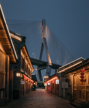 风光-旅行-桥-古镇-重庆 图片素材