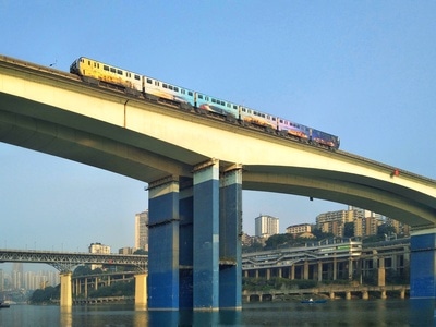 重庆市-手机摄影-纪实-单轨-城市 图片素材