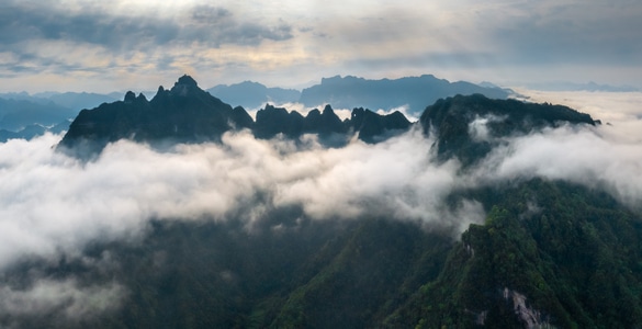 旅行-晨光-风光-五行山-山 图片素材