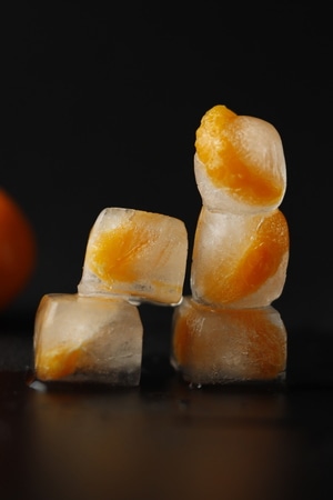 橘子-密橘-涌泉密橘-冰冻-冰块 图片素材