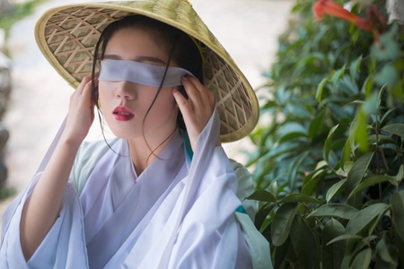 人像-室外随拍-古风-美女-女人 图片素材