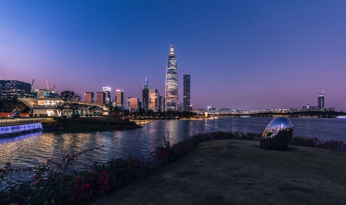 我的2019-深圳-结构-建筑-黄昏 图片素材