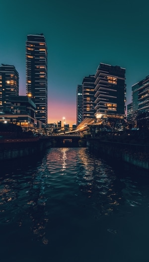 线条-黄昏-深圳-灯光-城市 图片素材