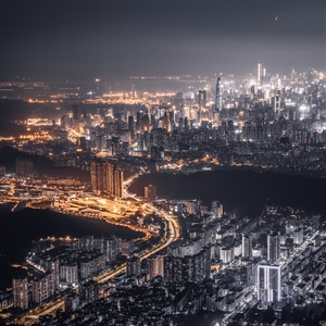 我的2019-繁华-市区-灯光-夜晚 图片素材