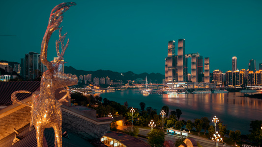 风光-城市-夜景-长江-重庆 图片素材