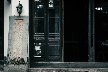重庆-旅行-民国街-门-木门 图片素材