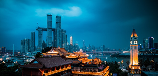 风光-旅行-70周年摄影大赛-夜景-勒是雾都 图片素材