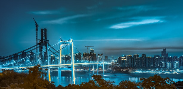 桥-轻轨-勒是雾都-重庆-山城 图片素材