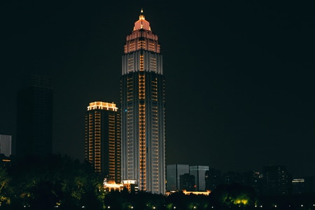 70周年摄影大赛-70周年城市-武汉-汉口江滩-夜景 图片素材