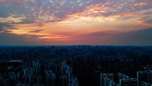 成都市-航拍-创意摄影-色彩-风格 图片素材