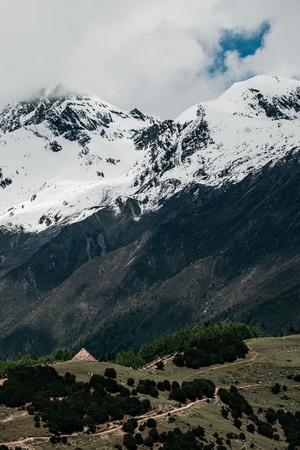 阿坝藏族羌族自治州-四姑娘山-山-远山-雪山 图片素材