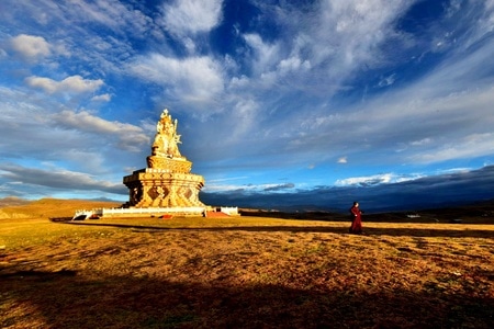甘孜藏族自治州-摄影-亚青寺-风景-佛像 图片素材