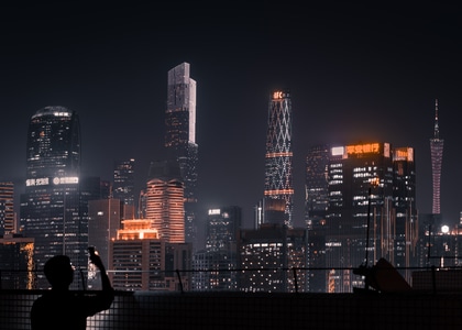 广州-摩天大厦-夜景-夜景-大厦 图片素材