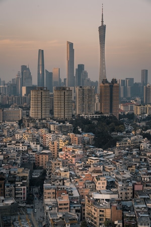 广州-城中村-爬楼-广州塔-cbd 图片素材