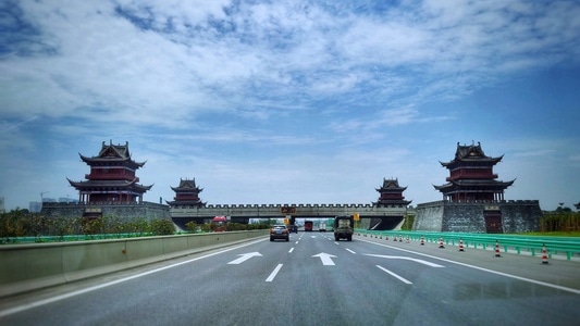 眉山市-四川-旅拍-风光-仿古建筑 图片素材