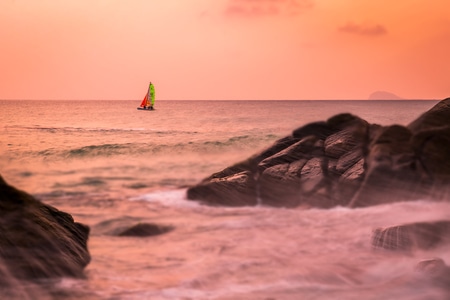 南海-海景-夕阳-石梅湾-风景 图片素材