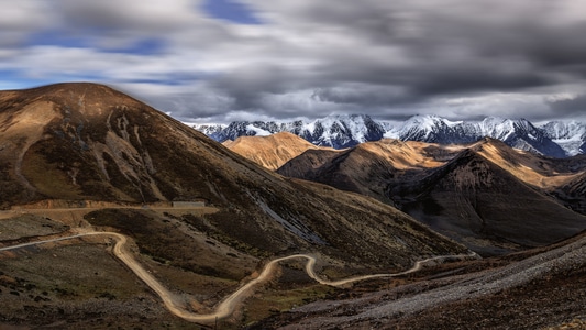 甘孜藏族自治州-风光-雅哈垭口-贡嘎山-高原 图片素材