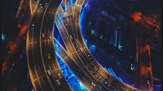 夜景-上海滩-环桥-南浦大桥-环桥 图片素材