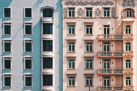 城市色彩-建筑-公寓-彩色-澳门 图片素材