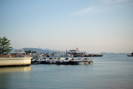 海-码头-阳光-公园-船舶 图片素材